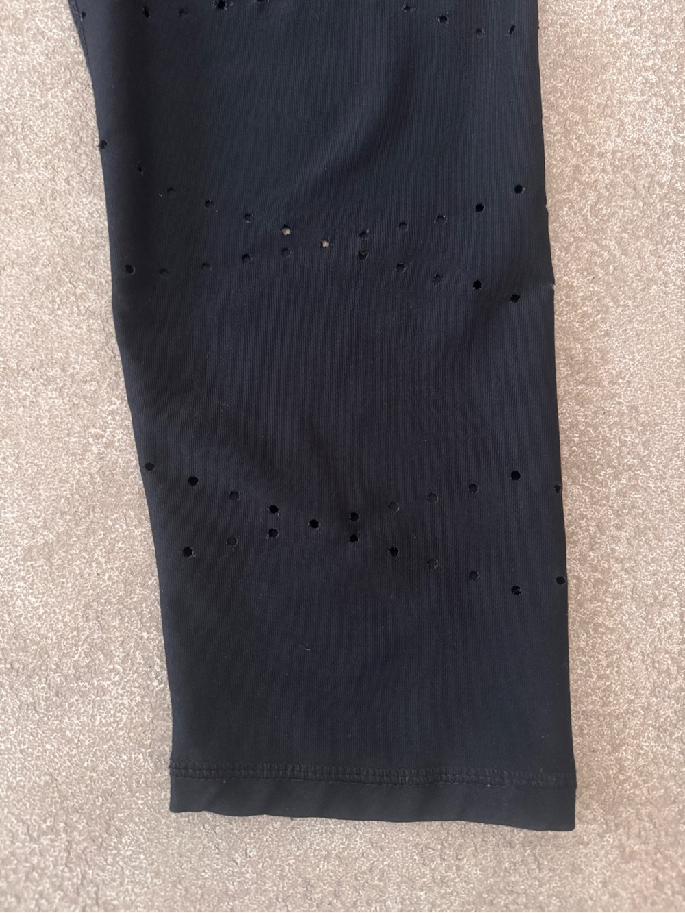 RBX High Rise Laser Cut Geometric Capri Leggings Black Large - Picture 4 of 11